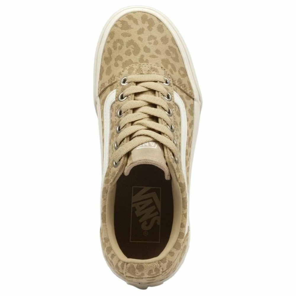 Baskets Casual pour Femme Vans Ward Léopard Beige