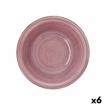 Salad Bowl Quid Vita Peoni Ceramic Pink (6 Units) (Pack 6x)