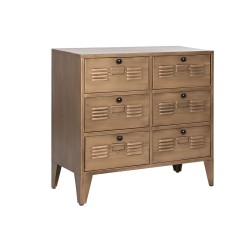 Chest of drawers Home ESPRIT Golden Metal Loft 78 x 34 x 70 cm