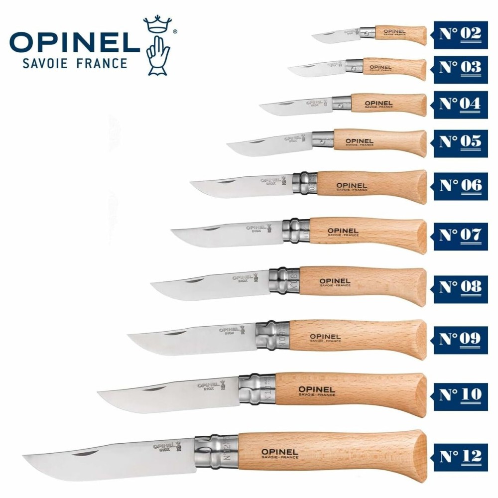 Messer Opinel Nº6 7 cm Edelstahl Buchenholz