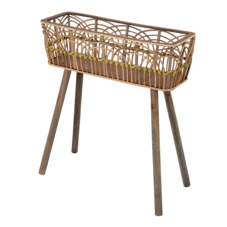 Planter 60 x 21 x 68 cm Natural Wood Bamboo