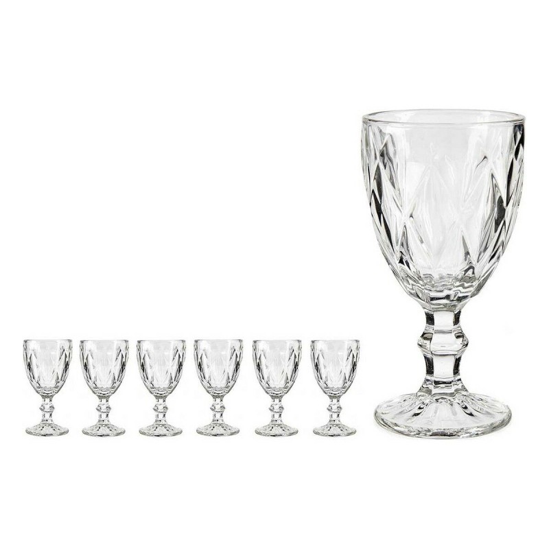 Wine glass Vivalto R-00817DL/BHA6 Transparent Glass 330 ml Diamond (6 Units)