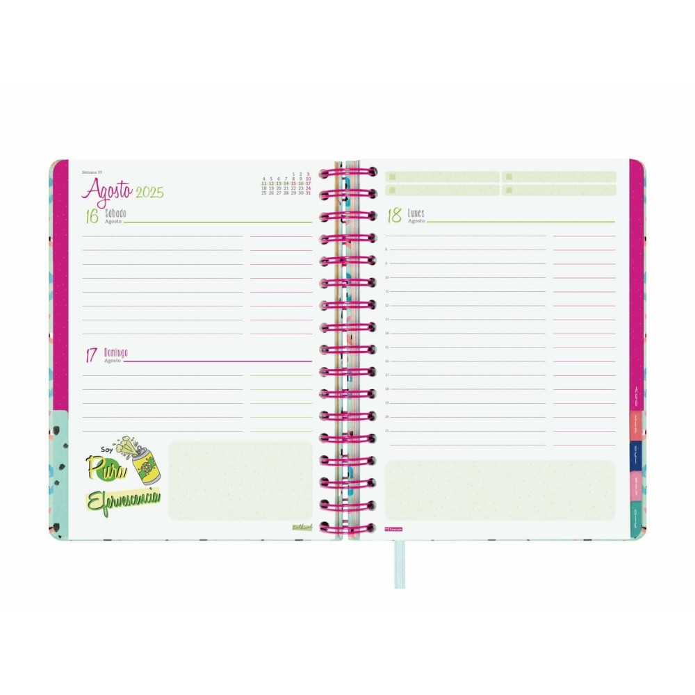 Diary Finocam TALKUAL Quarto 15,5 x 21,7 cm 2025