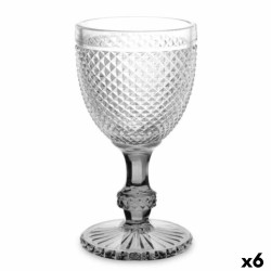 verre de vin Vivalto PR16809B/BHA6 SMOKE Transparent Anthracite verre 330 ml Diamant (6 Unités)