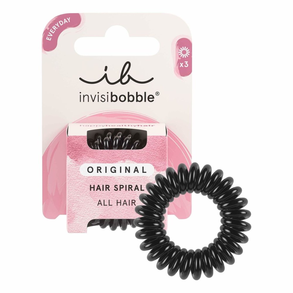 Rubber Hair Bands Invisibobble Original Black (3 Units)