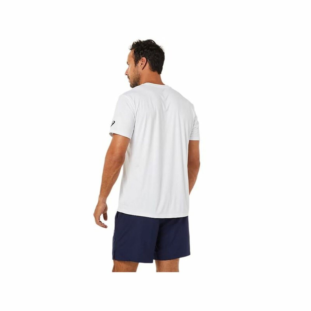 Men’s Short Sleeve T-Shirt Asics Court Spiral Tee White