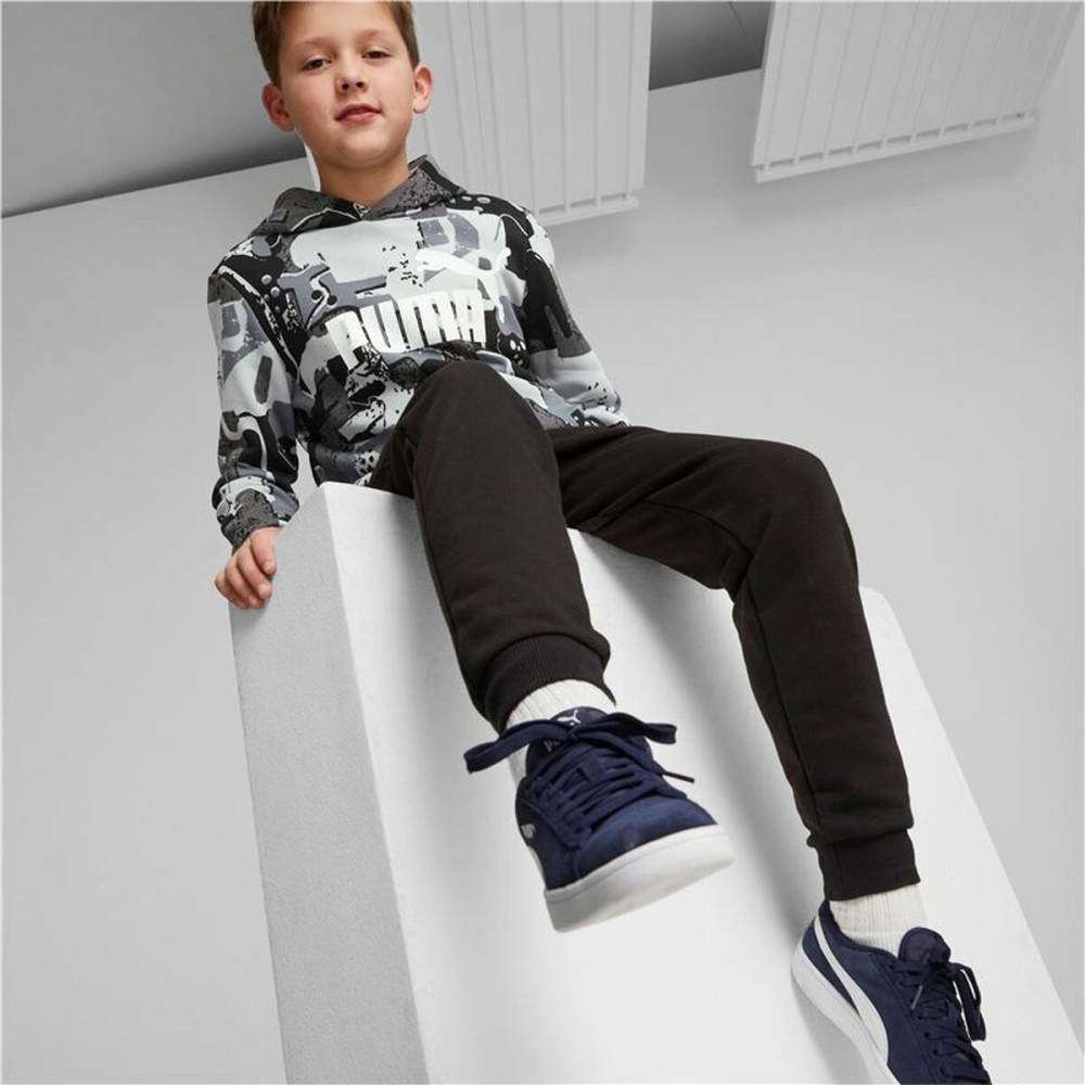 Sweat à capuche enfant Puma Essentials+ Street Art Noir Gris