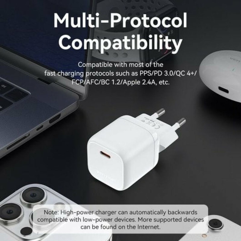 Chargeur mural Vention FAKP0-EU Rose 30 W USB-C