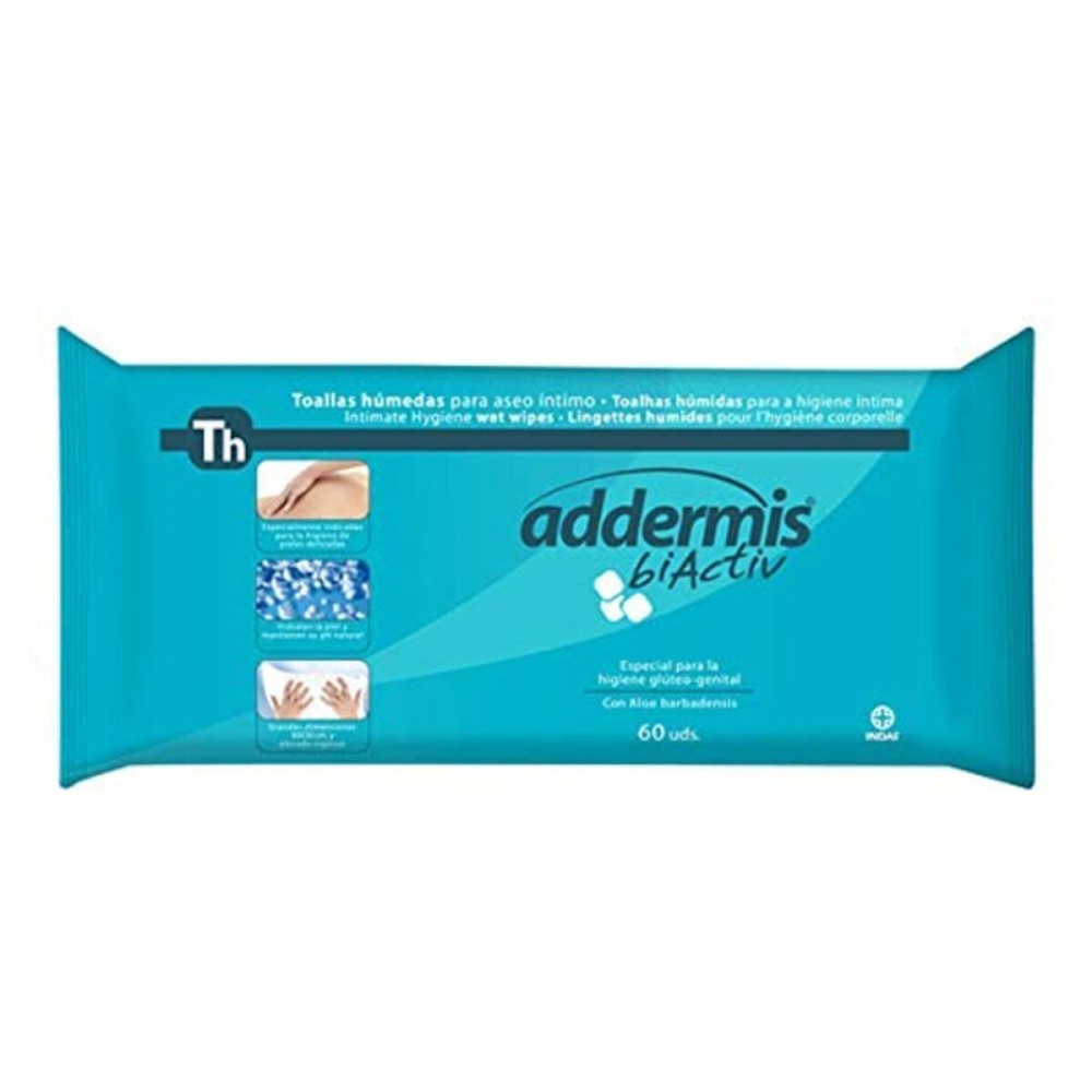 Lingettes imprégnées ADDERMIS BIACTIV Indasec 889-0760 (60 uds) (60 uds)