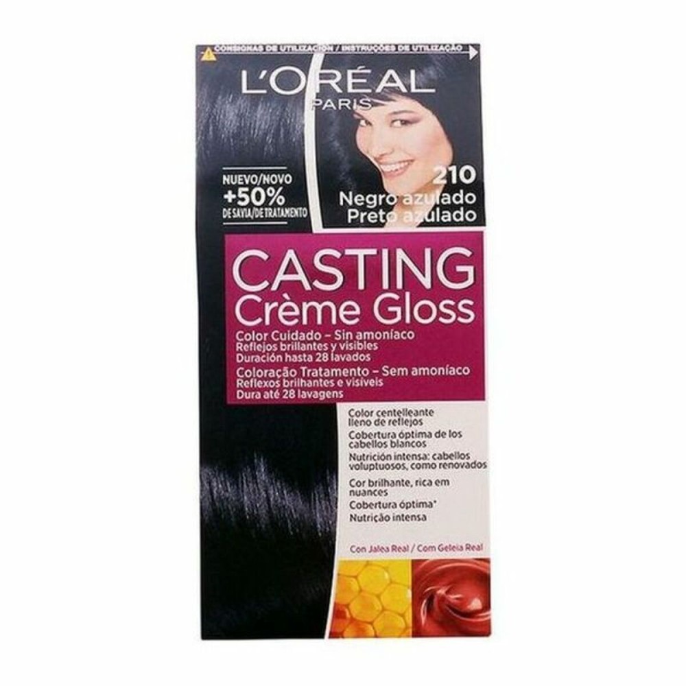 Amoniakfreie Färbung Casting Creme Gloss L'Oreal Make Up Casting Creme Gloss Schwarzblau 180 ml