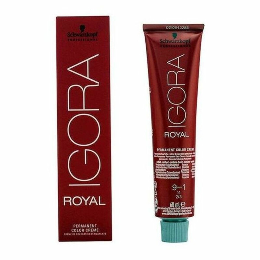 Amoniakfreie Färbung Igora Royal Schwarzkopf 14622 Nº 9-1 Nº 9.0-rubio muy claro Nº 8.0-rubio claro 60 ml