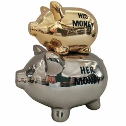 Money box DKD Home Decor Dolomite Children's Modern Pig 17 x 12 x 18,5 cm