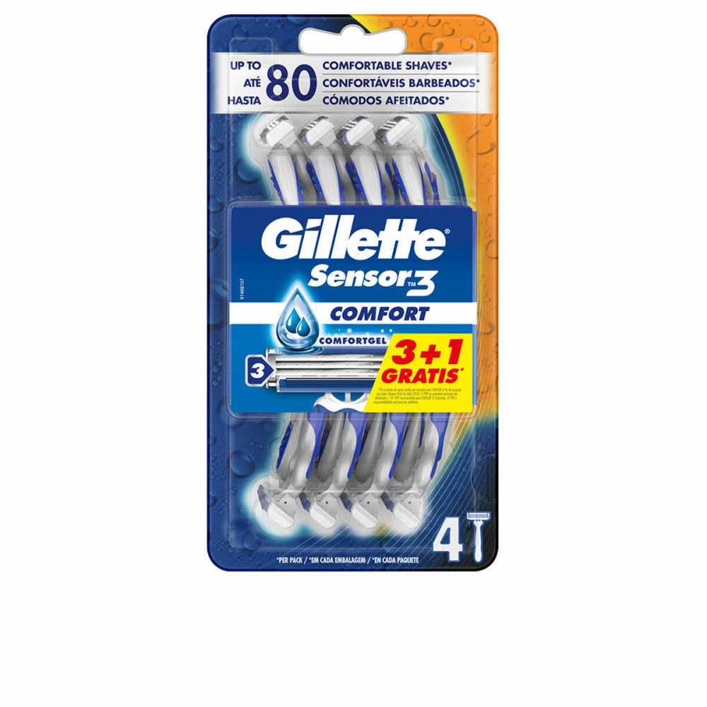 Disposable Razor Gillette Sensor 3 Comfort 4 Units