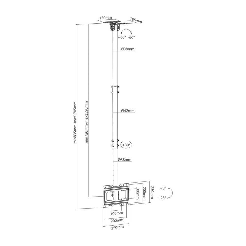 TV Halterung Aisens CT43TSE-053 23-42" 50 kg