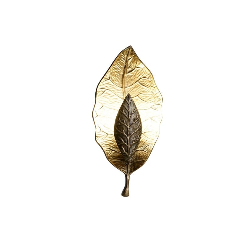 Applique DKD Home Decor 21 x 10 x 46 cm Aluminium Bronze 220 V 50 W Feuille d'une plante