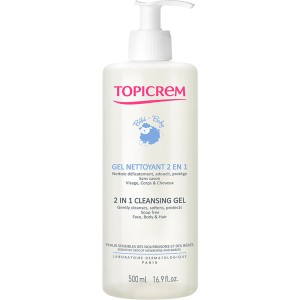 Gel und Shampoo für atopische Haut der Kinder Topicrem Cleansing 2-in-1