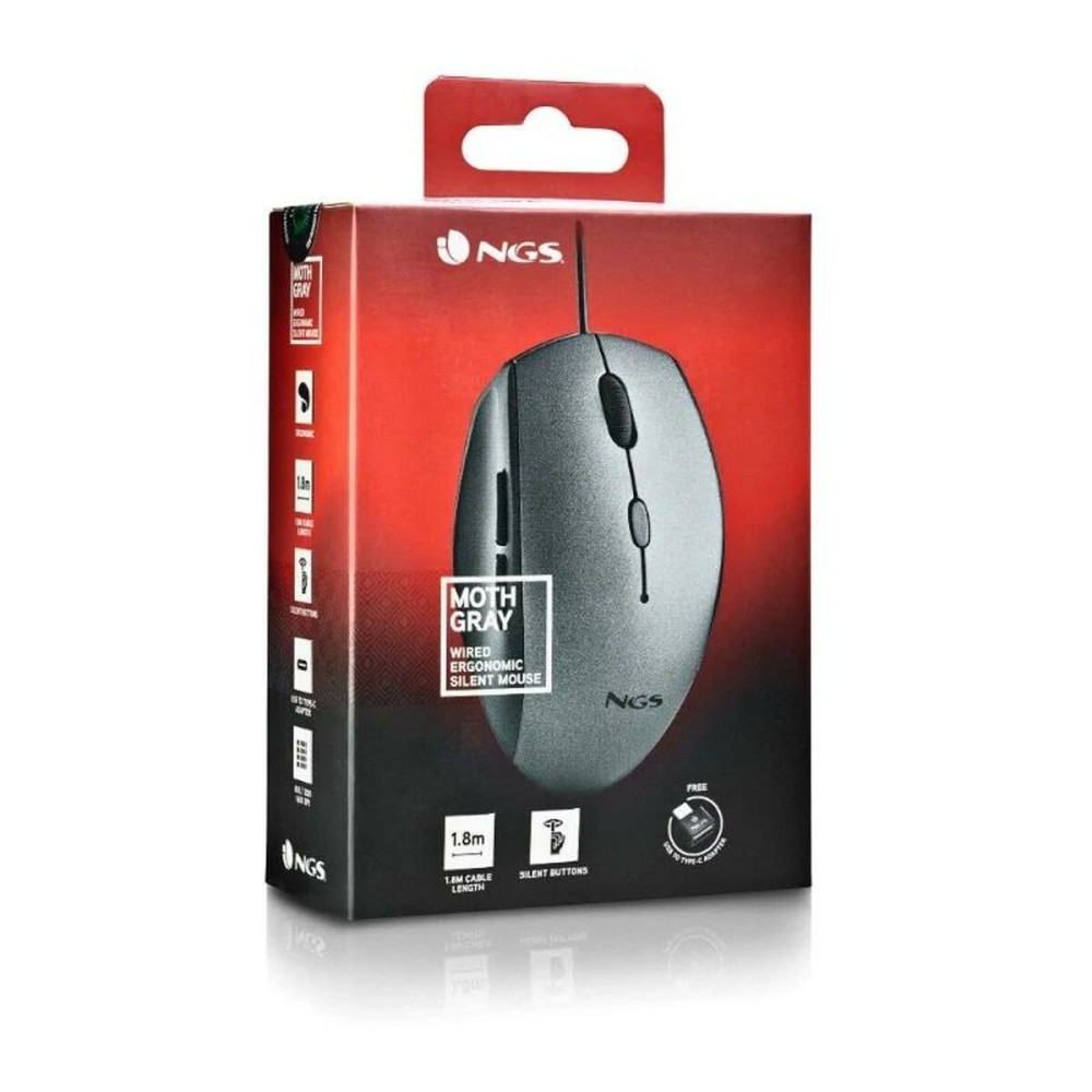 Souris NGS MOTHGRAY Gris 1600 dpi (1 Unité)