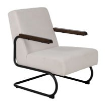 Armchair Black Beige 61 x 70 x 85 cm