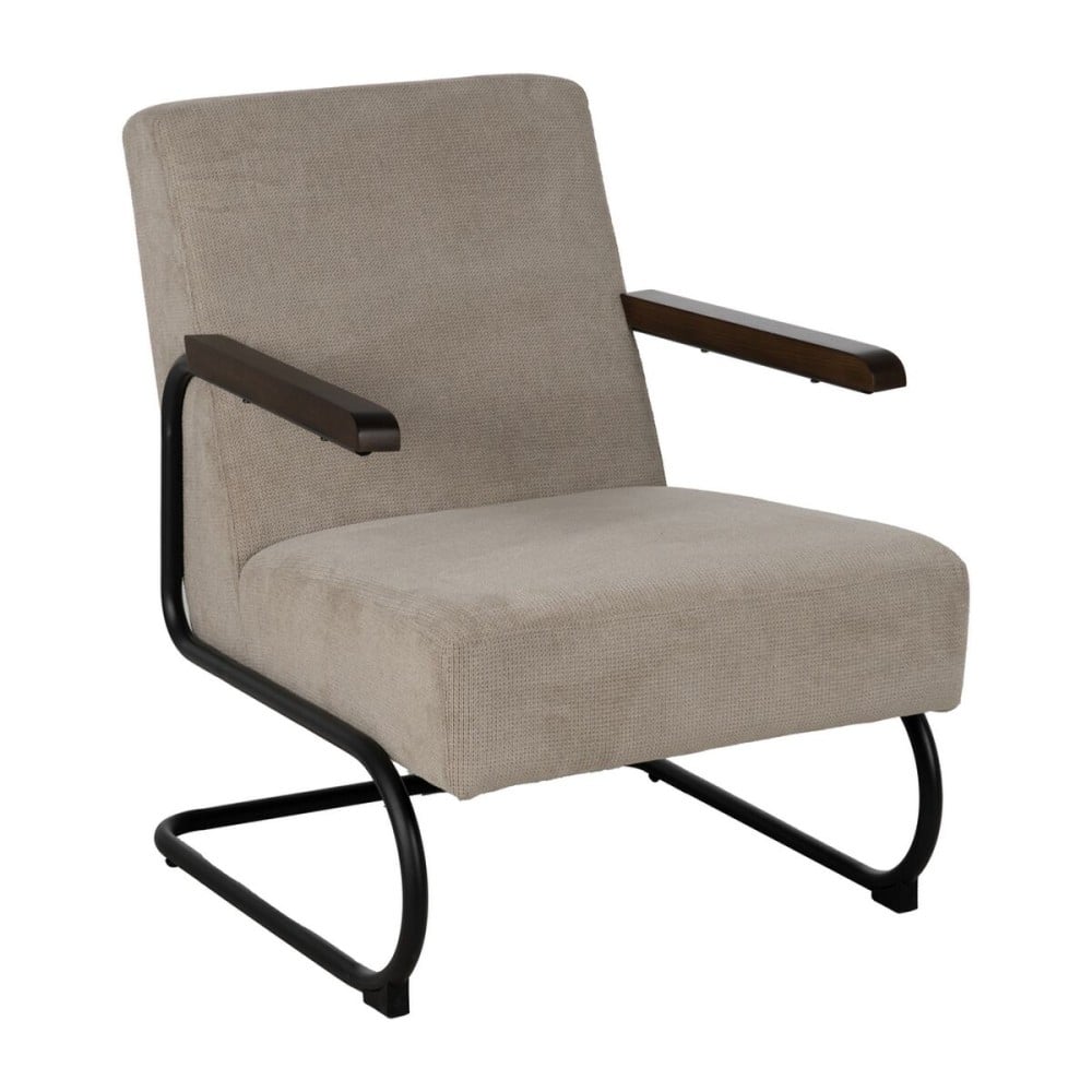 Armchair Black Taupe 61 x 70 x 85 cm