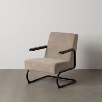 Sessel Schwarz Taupe 61 x 70 x 85 cm