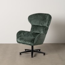 Fauteuil Noir Vert 78 x 84,5 x 104,5 cm