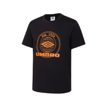 Herren Kurzarm-T-Shirt Umbro COLLEGIATE 66119U Schwarz