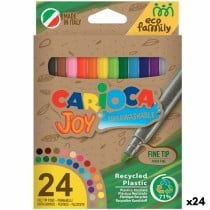 Set of Felt Tip Pens Carioca Joy Eco Family 24 Pieces Multicolour (24 Units)