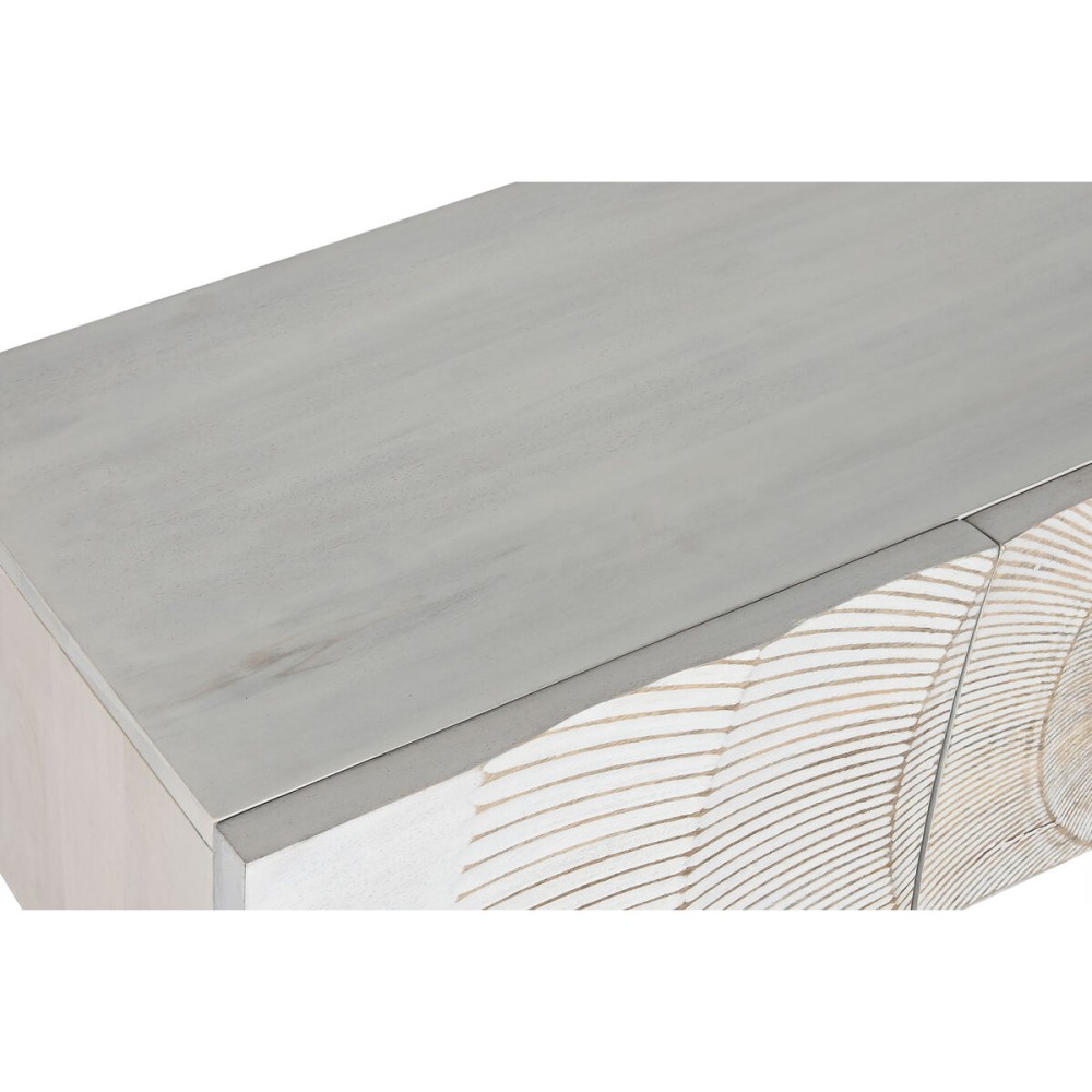 Console Home ESPRIT Blanc Doré Métal Bois de manguier 120 x 38 x 76 cm