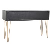 Console Home ESPRIT Noir Doré Métal Bois de manguier 120 x 38 x 76 cm