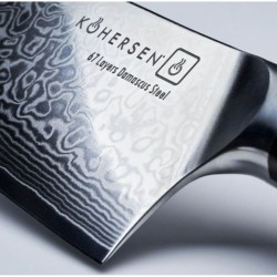 Kitchen Knife Kohersen Elegance Wood Damask-style stainless steel blades