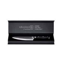 Kitchen Knife Kohersen Elegance Wood Damask-style stainless steel blades