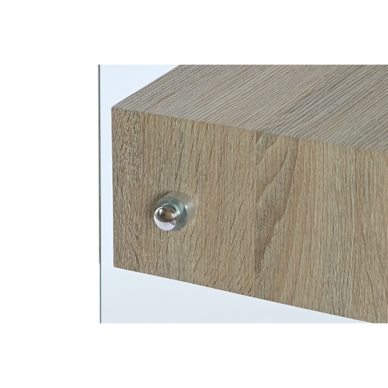 Konsole DKD Home Decor Durchsichtig Hellbraun Kristall Holz MDF 120 x 35 x 80 cm