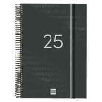 Diary Finocam YEAR Black A4 21 x 29,7 cm 2025