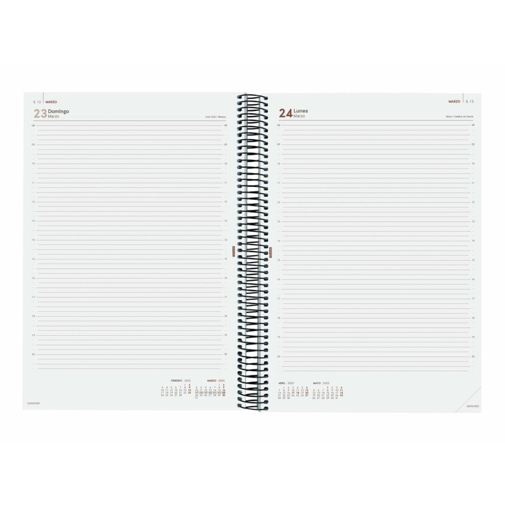 Agenda Finocam YEAR Noir A4 21 x 29,7 cm 2025