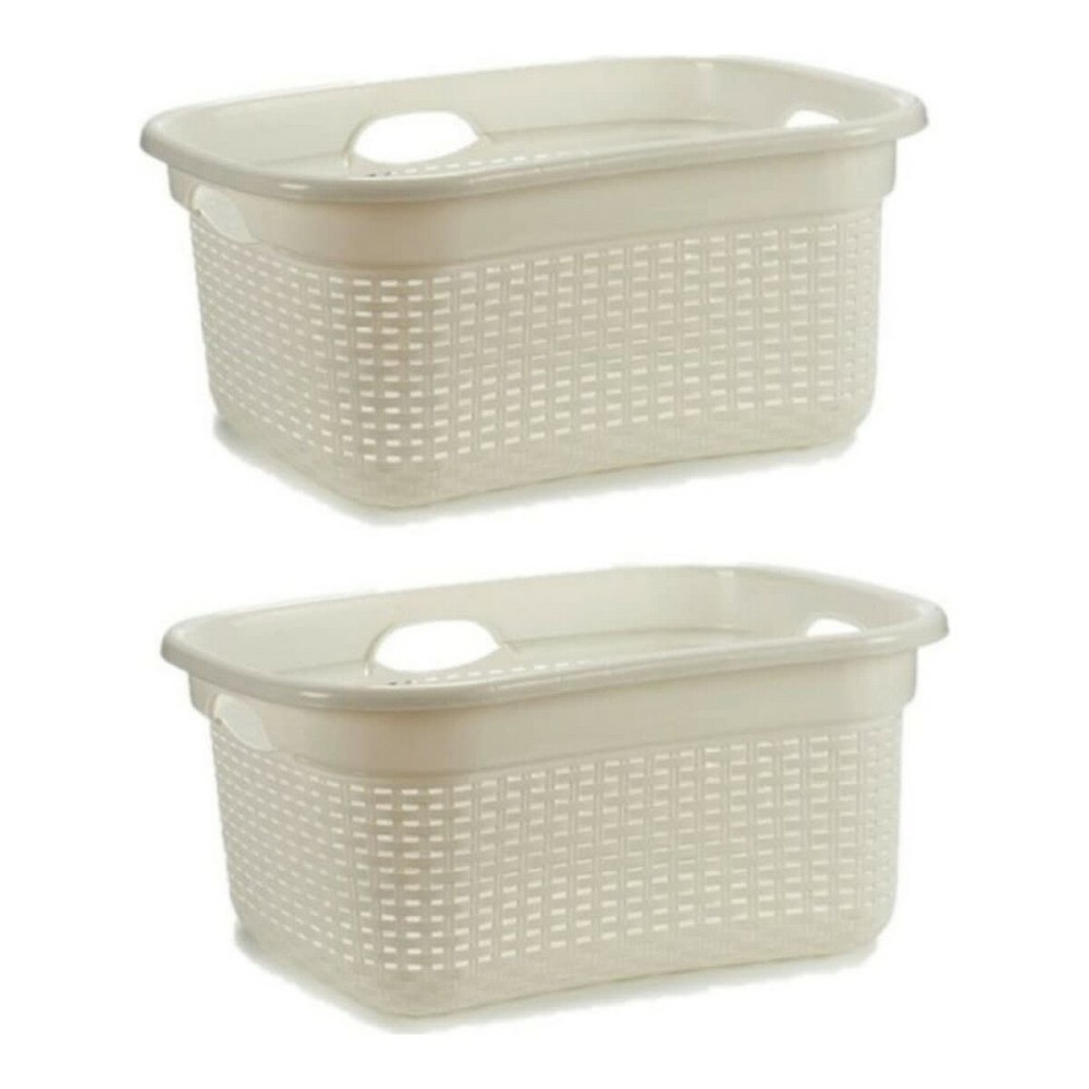 Panier Kipit 986485 Blanc Plastique 25 L 42,5 x 25,5 x 63,5 cm