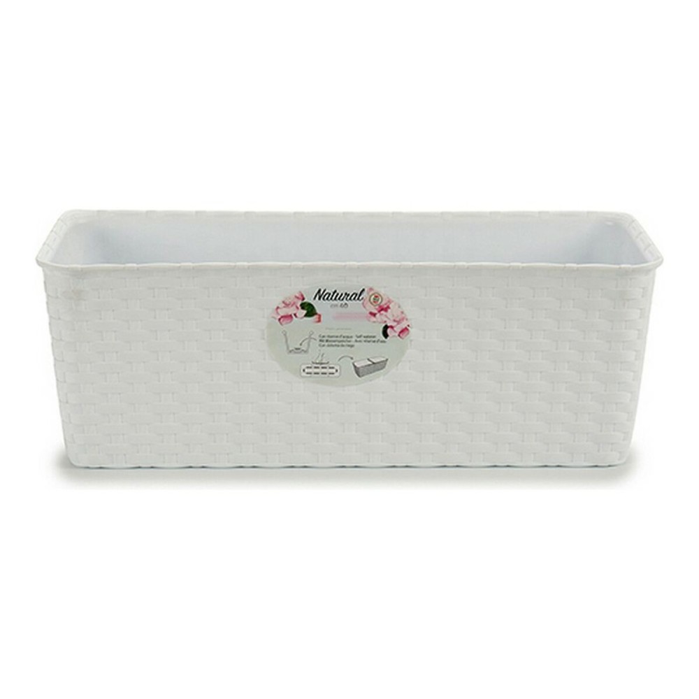 Planter Stefanplast 73700 White Plastic 15,5 x 13,5 x 39 cm