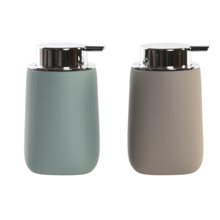 Soap Dispenser DKD Home Decor 9 x 9 x 14,5 cm Beige Mint ABS Dolomite (2 Units)