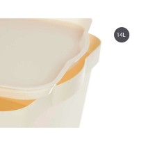 Storage Box with Lid Kipit TP595-4 Cream Plastic 14 L 29,5 x 14,3 x 45 cm