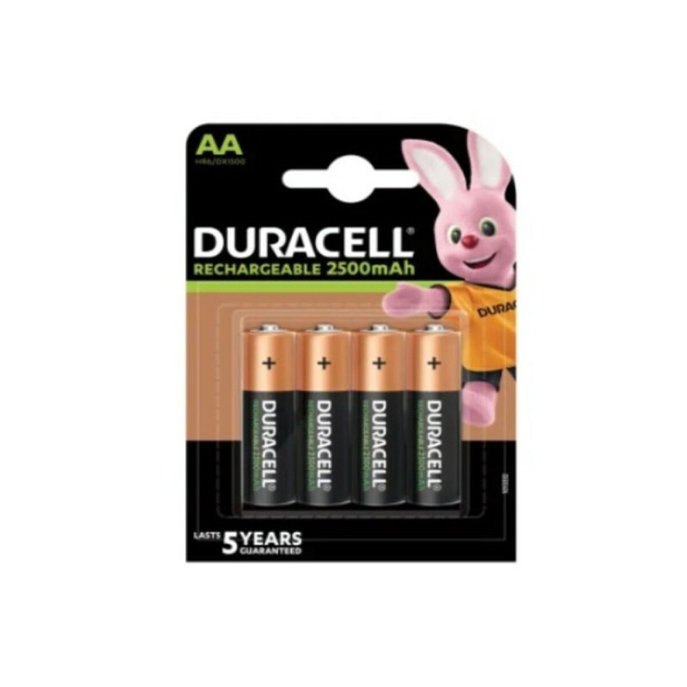 Rechargeable Batteries DURACELL HR6DX1500 AA HR6 NiMh 2500 mAh 2500 mAh 1,2 V (4 Units)