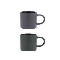 Cup Bidasoa Dark Moon Ceramic 250 ml (12 Units)