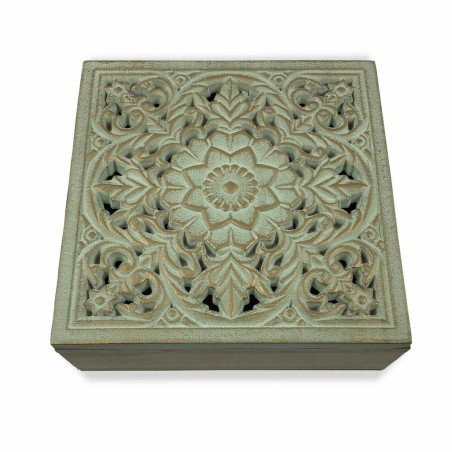 Jewelry box Versa Mandala MDF Wood (20 x 7 x 20 cm)