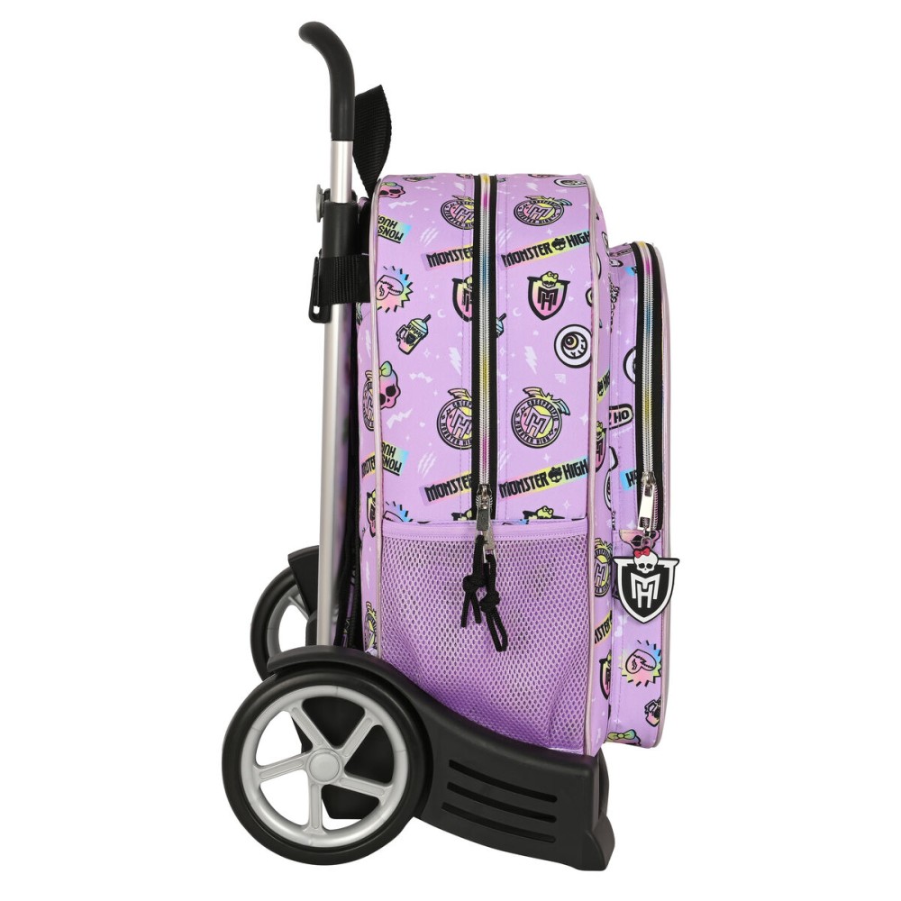 Cartable à roulettes Monster High Best boos Lila 33 x 42 x 14 cm