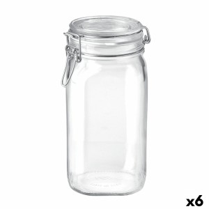 Récipient de Conservation des Aliments Bormioli Rocco fido Transparent verre (1,5 L) (6 Unités)