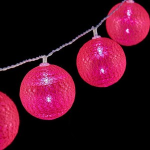 Guirlande de boules LED Ø 6 cm Rose foncé 2 m