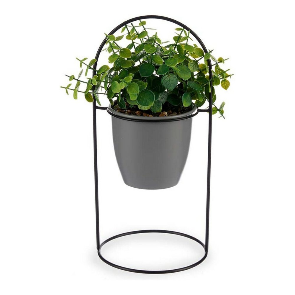 Decorative Plant Ibergarden QY-H093 Metal Plastic 21 x 30 x 21 cm With support Grey