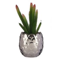 Decorative Plant Ibergarden HY2-44 Ceramic Plastic Cactus 10 x 20 x 10 cm Silver