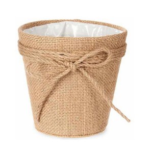 Cache-pot Ibergarden WY18-71 Marron Corde Plastique Lien 14 x 12,5 x 14 cm 14 x 14 x 14 cm