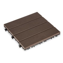 Interlocking Floor Tile Ibergarden SM-AP-ALCF Brown Polyethylene Composite 30 x 2,6 x 30 cm