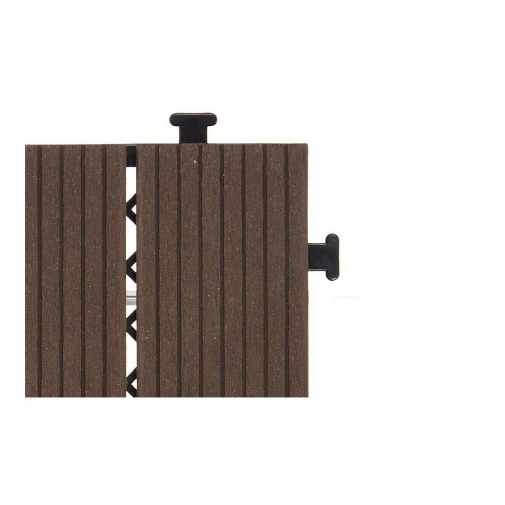 Interlocking Floor Tile Ibergarden SM-AP-ALCF Brown Polyethylene Composite 30 x 2,6 x 30 cm