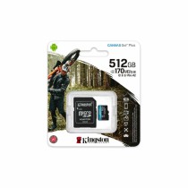 Carte Mémoire Micro SD avec Adaptateur Kingston Canvas Go! Plus 512 GB UHS-I Cours 10